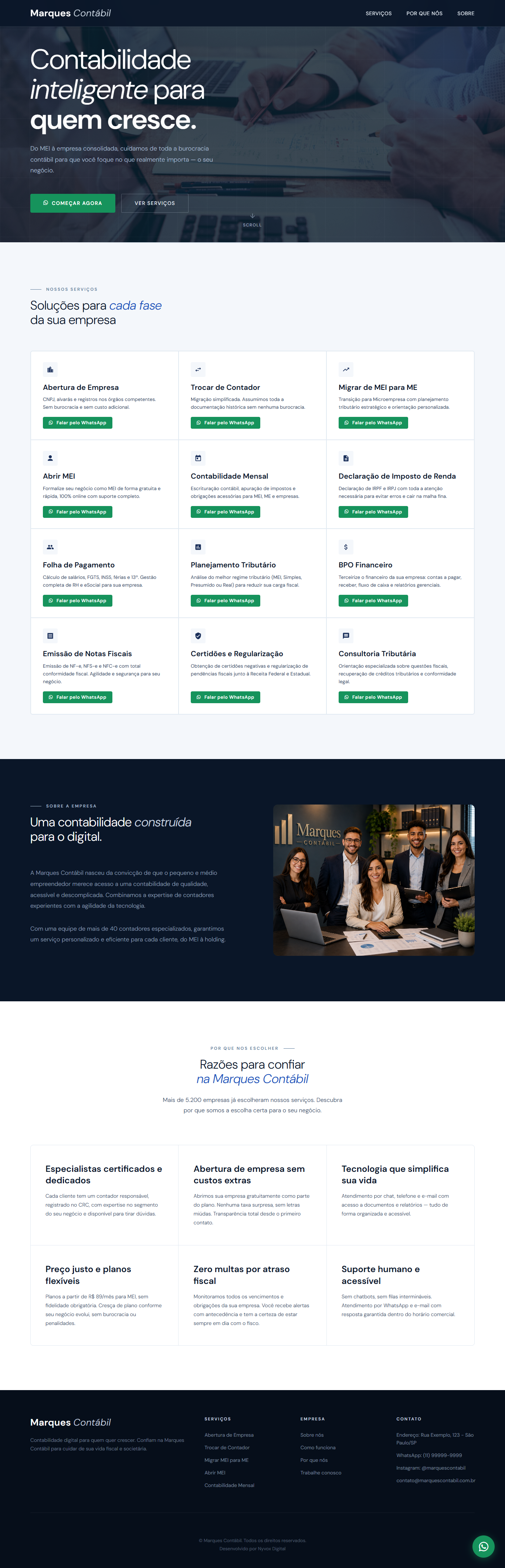 Landing Page Contabilidade