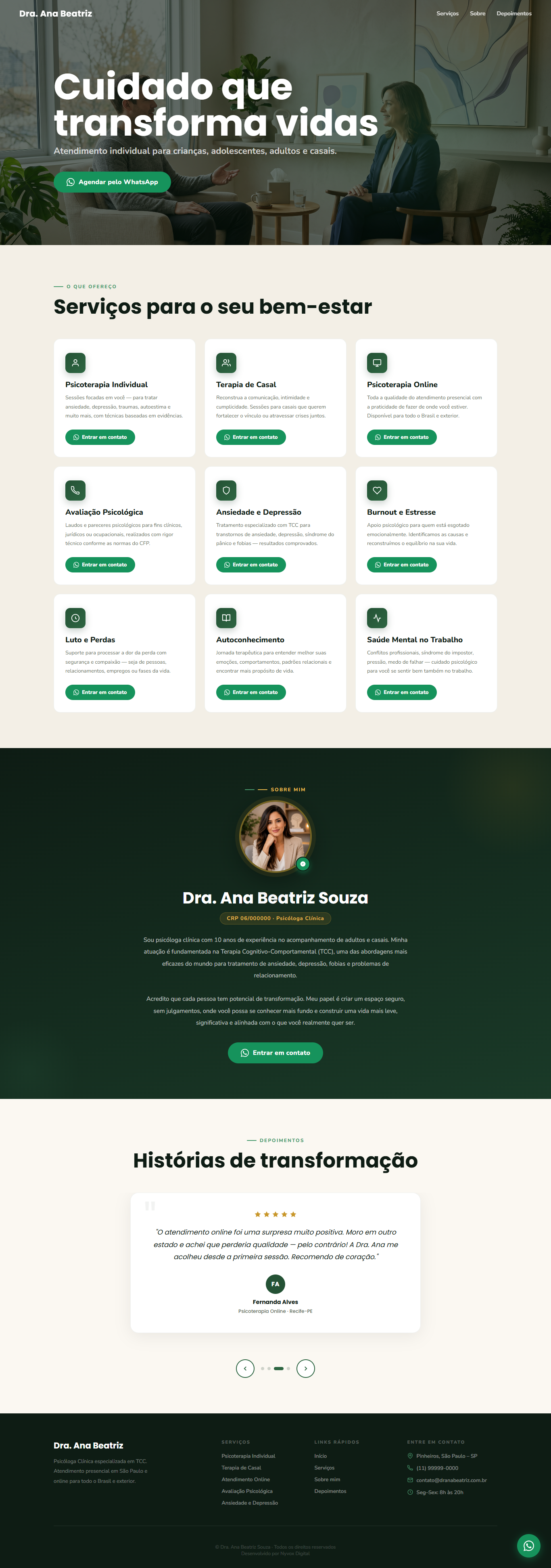 Landing Page Psicólogo